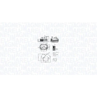 Imagen de MAGNETI MARELLI 350300002600 Radiador de Aceite PEUGEOT: 607 Berlina, 407 SW, CITROËN: C5 II Familiar, C8, Hatchback