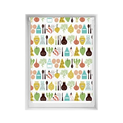Imagen de Blindecor Easy estores opacos sin taladrar estampados Estor blackout estampado digital, Sazonadores, 110 x 150 cm (Ancho por alto). Tamaño de la tela 107 145 cm. Persianas enrollables térmicas