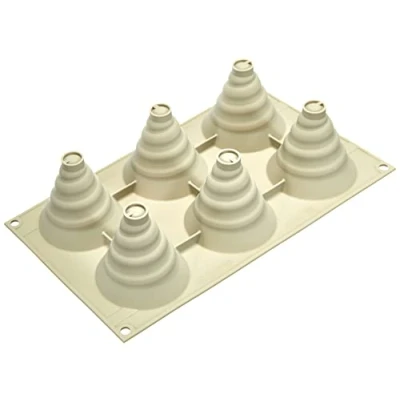 Imagen de Silikomart Moldes de Silicona para SOFFICE INCANTO Monoporciones, Antiadherente, 6 Pack 1 Molde Reposteria, Diseño 3D, Ø 60 h 70 mm, Volumen 600 ml, Made in Italy