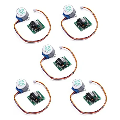 Imagen de 28BYJ 48 Juego de Motor paso a 5V, con módulo prueba placa controlador ULN2003 12V, reducción engranajes,