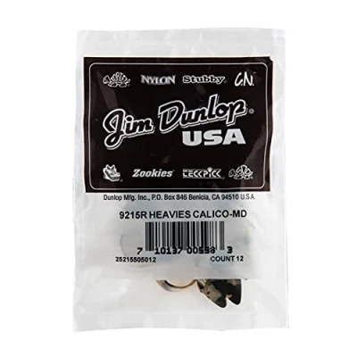 Imagen de JIM DUNLOP Púas Pulgares calico medium Saco de 12, Transparente