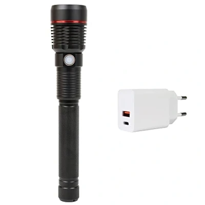 Imagen de PNI Adventure F450 linterna de foco aluminio BOOST LED 20W 1500lm hasta 450m 4400mAh IPX5 con fuente alimentación CHG300