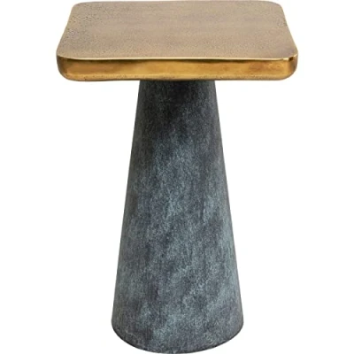 Imagen de Kare Beistelltisch Cora Mesa Auxiliar, Metal, Dorado Gris, 52x35,5x35,5 cm