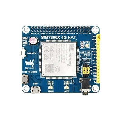 Imagen de Waveshare 4G/3G/2G/GSM/GPRS/GNSS Hat for Raspberry Pi Jetson Nano Based on SIM7600G H Supports LTE CAT4 up to 150Mbps Downlink Data Transfer The Global Version Positioning Module