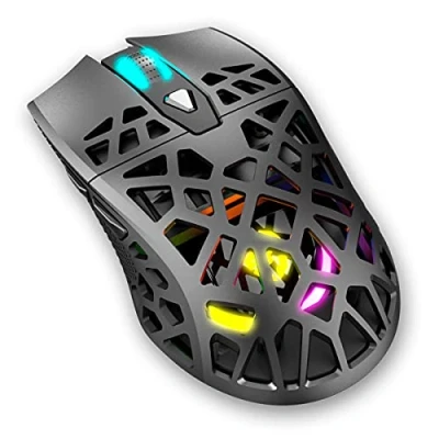 Imagen de Raton gaming Krom Kaiyu NXKROMKAIYU RGB, ligero y resistente cuerpo de estructura panelada, sensor óptico, 6 niveles, 1200 DPI, software programable, color negro