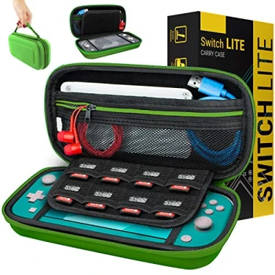 Imagen de Funda para Nintendo Switch Lite Estuche Protector rigida, Llevar Nueva Consola (2019) y Sus Juegos Accesorios Verde