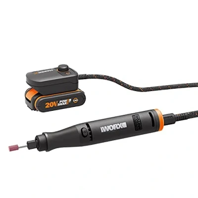 Imagen de WORX MakerX Herramienta rotativa (18 V máx.) WX739, PowerShare, kit de 30 accesorios, 1 batería con indicador 2 Ah, cargador Ah
