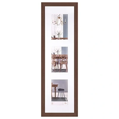 Imagen de walther design EF315VP Marco de madera Fiorito, Galería, 3X 10x15 cm, roble oscuro
