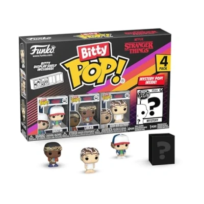 Imagen de FUNKO Bitty Pop! ST SZN1 Dustin 4pkY una Minifigura Misteriosa Sorpresa 0.9 Inch (2.2 Cm) Aka Desdentado Stranger Things Coleccionable Repisa Apilable Incluida Idea de Regalo