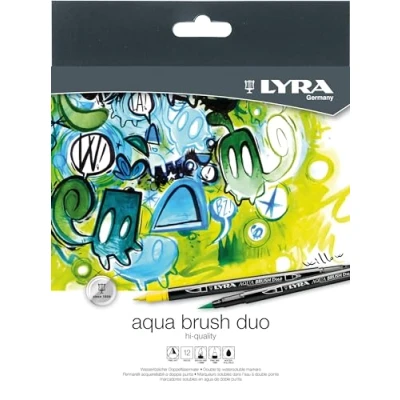 Imagen de LYRA Aqua Brush Duo, Rotulador doble punta, estuche 12 unidades