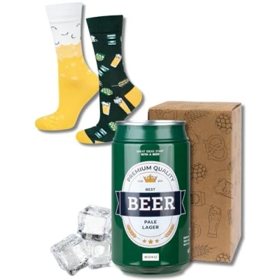 Imagen de soxo Cerveza Calcetines Hombre Divertidos Algodon Regalos Originales Regalo Hombres 40 45 Classic Wheat2 1 Par
