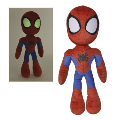 Imagen de SIMBA Peluche Spider Man de Marvel, 50cm, 100% Original, Ojos Brillan en la Oscuridad, Adecuado para Todas Las Edades (6315875818)