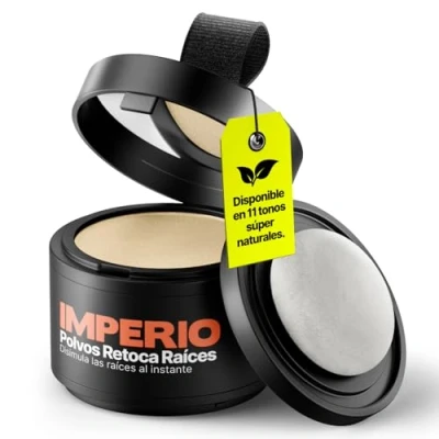 Imagen de Retocador de raíces en polvo IMPERIO Corrector capilar para densificar el cabello mujeres y hombres, maquillaje resistente al agua cubrir 4 g (rubio claro)