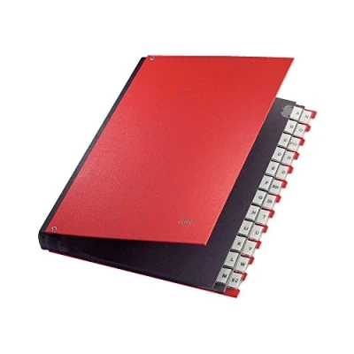Imagen de LEITZ Pultordner, A4, A Z, 24 Fächer, Kunststoff, rot