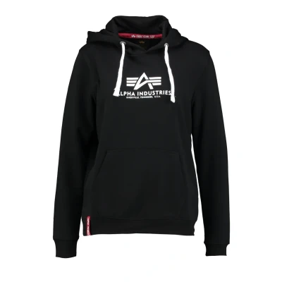 Imagen de Alpha Industries NEW Basic Hoody Jersey con capucha, Mujer, Talla: Small, Black