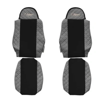 Imagen de F CORE Elegance FX05 GRAY Cubreasiento gris Estampado Ecopiel delante