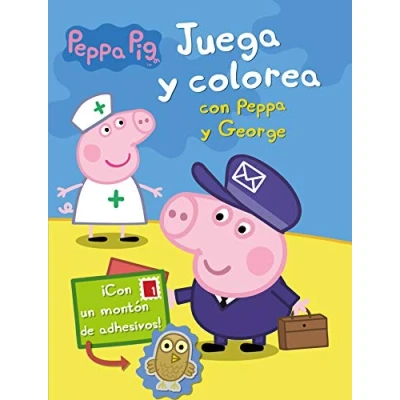Imagen de Peppa Pig. Cuaderno de actividades Juega y colorea con George: (Incluye adhesivos) (Altea)