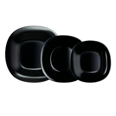 Imagen de Luminarc Carine Vajilla Opal 12 Piezas 4 Personas Negro