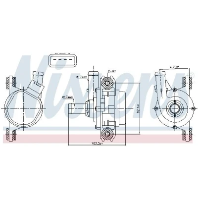 Imagen de NISSENS 831385 Bomba de agua Plástico eléctrico TOYOTA: Auris Hatchback, Familiar, Corolla XII Berlina