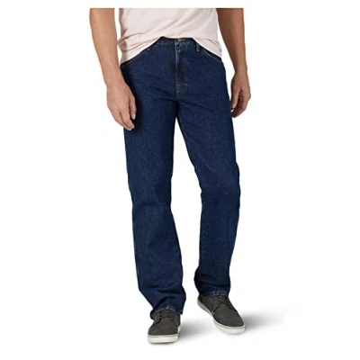 Imagen de Wrangler Classic Pantalones vaqueros para hombre, de algodón, con 5 bolsillos, ajuste regular Azul 38W x 29L