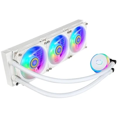 Imagen de Cooler Master MasterLiquid PL360 Flux White Edition Refrigeración Líquida AIO para CPU, 3 Ventiladores 120mm, Radiador 360mm, Controlador RGB Direccionable Gen2 Admite AMD e Intel, Garantía 5 Años