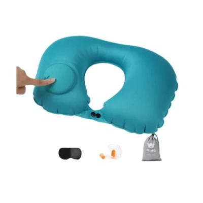 Imagen de HFYMXNB Cojín Cervical Inflable, Almohada Inflable en Forma de Viaje, Viaje Inflable,para Soporte Ligero Aviones, Coches, Trenes, Autobuses y Casa