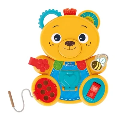 Imagen de Clementoni 17856 Montessori Baby El Osito Ajetreado Juego Infantil para Desarrollar La Psicomotricidad Fina Y Las Habilidades Manuales, 1 Año, Juguete Bebé 12 Meses