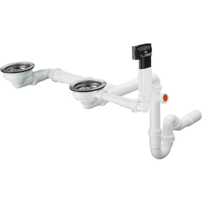Imagen de hansgrohe HG Desagüe manual y rebosadero lavabo doble granito D17 10