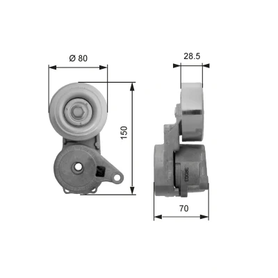 Imagen de GATES FleetRunner Micro V Kit T38413 Polea Tensora