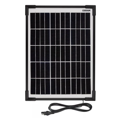 Imagen de OSRAM BATTERYcharge solar 10W, dispositivo de mantenimiento batería solar, carga 12V, panel impermeable, protección contra polaridad inversa