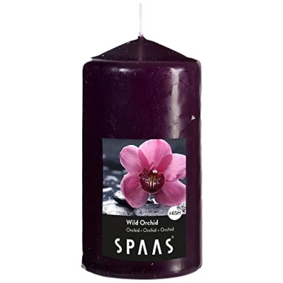 Imagen de Spaas 0004800.184 Vela Pilar Cilindro 80, 65 Horas Wild Orchid, Madera, Berenjena, D 80 mm x H 150 mm, 600
