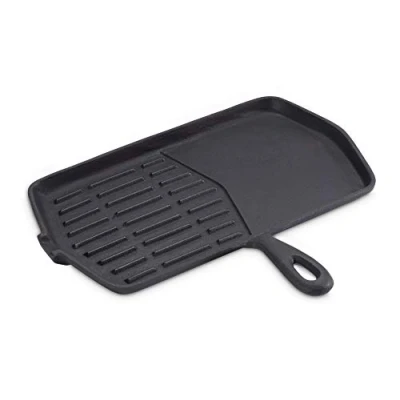 Imagen de Echtwerk EW GE 1245 sartén de Hierro Fundido con Tiras parilla, 34 x 30,5 2 cm, Iron