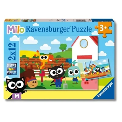 Imagen de Ravensburger Puzzle Milo, Colección 2 x 12, de 12 Piezas, para Niños, Edad Recomendada 3+ Años