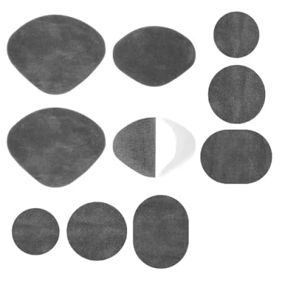 Imagen de 5 pares de reparación talón zapatos, kit parches interiores autoadhesivos para reparar agujeros, parche zapatilla (color: gris 2)