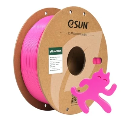 Imagen de eSUN PLA+ Filamento 1.75mm, Litofano para Impresora 3D PLA Plus, Precisión dimensional +/ 0.03mm, Carrete de 1KG (2.2 LBS) CMYK Impresoras FDM,Magenta
