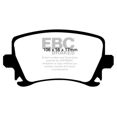 Imagen de EBC Brakes DP41518R Juego de pastillas freno Eje trasero AUDI: A4 B7 Avant, A3 Sportback, Hatchback, VOLKSWAGEN: GOLF 5, 6, Scirocco III