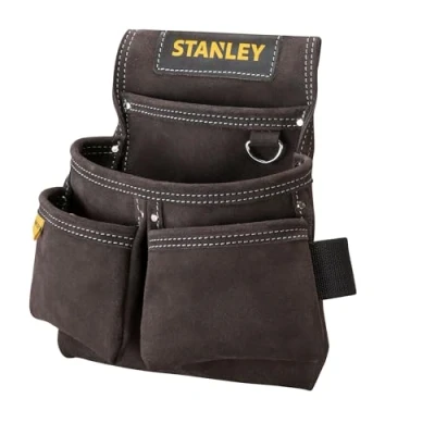 Imagen de STANLEY Bolsa portaherramientas de cuero,4 bolsillos,Soporte especial para flexómetro,Doble costura,Abertura amplia el cinturón 30x 7x 33 cm, STST1 80116
