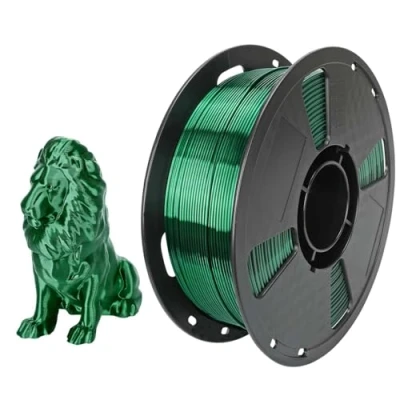 Imagen de CC3D filamento PLA de seda verde bosque 1.75 mm, 1 kg, impresión 3D, color sedoso, metálico brillante, material impresora FDM,