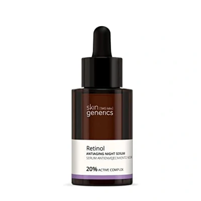 Imagen de Skin Generics Sérum Facial Antienvejecimiento 20% Retinol 30ml Vitamina C Reducen las Arrugas y Líneas de Expresión que Reafirma e Ilumina la Piel 100% Vegano