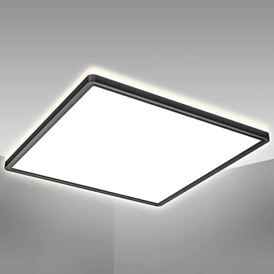 Imagen de B.K.Licht Plafon LED techo con retroiluminación indirecta, Ultra plano panel de luz 29mm, Lampara Moderna alto brillo, blanca neutra, 3000lm, 42x42cm, Energía eficiente 22W