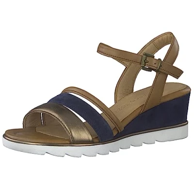 Imagen de MARCO TOZZI 2 28724 20, Sandalias con cuña para Mujer, Azul (Navy Comb), 38 EU