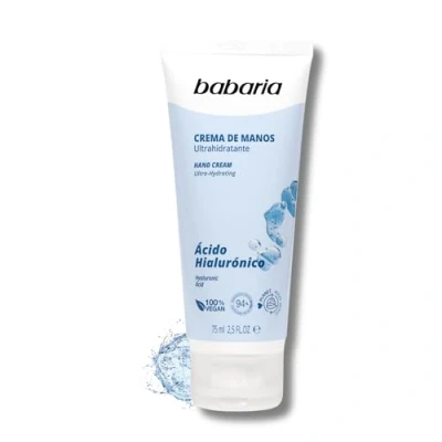 Imagen de Babaria Crema De Manos Con Acido Hialuronico 75ml Agrietadas Y Secas Reparadora Ultra Hidratante