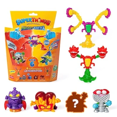 Imagen de SuperThings Serie Mutant Battle Pack de 6. Incluye 4 (1 capitán Plateado) y 2 Exoskeletons. 3 6