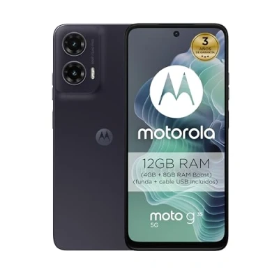 Imagen de Motorola Moto g35 5G, 12GB (4GB+8GB RAM Boost)/128GB Gris, Pantalla FHD+ 6.72&quot;, cámara Dual de 50MP y Ultra Gran Angular, Selfie 16MB, batería 5000 mAh, Carga rápida 18W