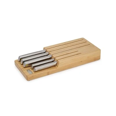 Imagen de Joseph Elevate Cuchillos de Cocina Profesionales, Acero Inoxidable Japones, 5 piezas, Soporte en Bambú para Cajón