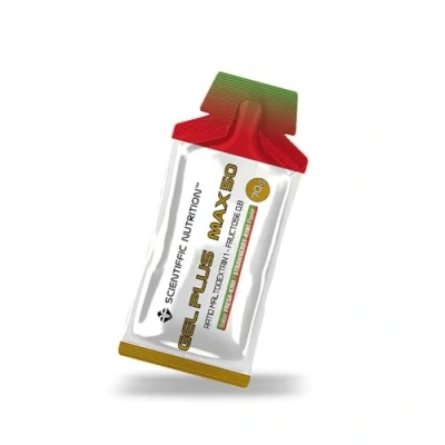 Imagen de Scientiffic Nutrition Gel Plus Max, Energético con Carbohidratos, Para Ciclismo y Running, un Ratio 1:0,8 de Maltodextrina Fructosa Absorviendo más Carbohidratos Sabor Fresa Kiwi, 70g