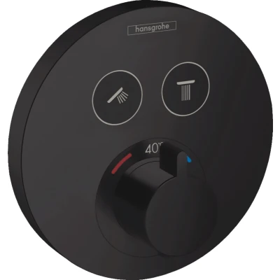 Imagen de Hansgrohe 15743670 Termostato, Matte Black, 2 Funktionen