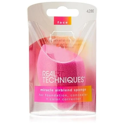 Imagen de Real Techniques Ultimate Makeup Sponge Blend and Setting Trio, para mezcla de maquillaje, utiliza base líquida y crema, resultados impecables, acabado rocío o mate, juego 3 piezas