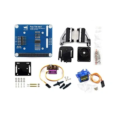 Imagen de Waveshare 2 DOF Pan Tilt Hat for Any Version of Raspberry Pi/Jetson Nano Onboard PCA9685 PWM Chip and TSL2581 Ambient Light Sensor Camera Moving Intensity Sensing