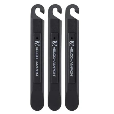 Imagen de VeloChampion Juego de 3 Palancas Nilon para Cambiar Camara Rueda Bicicleta Negro Black Tyre Levers